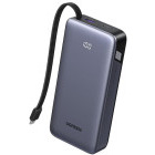 Baterie externa Ugreen PB536, 20000 mAh, 1x USB, 1x USB-C, 45 W, Display, Cablu USB-C integrat, Grey