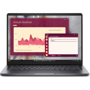 DELL 14'' Pro 14 PC14250, FHD+, Procesor Intel® Core™ 5 120U (12M Cache, up to 5.00 GHz), 16GB DDR5, 512GB SSD, Intel Graphics, Win 11 Pro, Magnetite, 3Y ProSupport