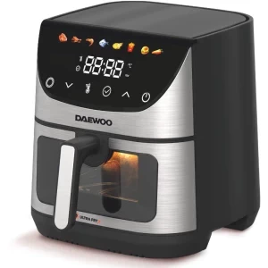 Daewoo Friteuza cu aer cald DAF1600IX, 1600W, 6.5L, Negru/Argintiu