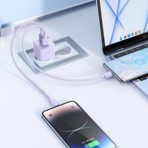 Mcdodo 1x USB, 1x USB-C, Fast Charge 33W, Purple