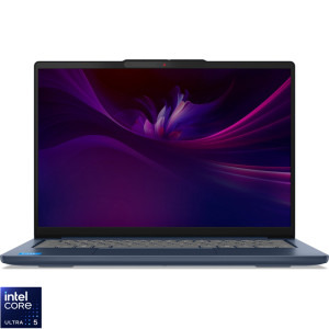 Laptop Lenovo 14 IdeaPad Slim 5 14IMH10, WUXGA OLED, Procesor Intel® Core™ Ultra 5 135H (18M Cache, up to 4.60 GHz), 16GB DDR5, 1TB SSD, Intel Arc, No OS, Cosmic Blue