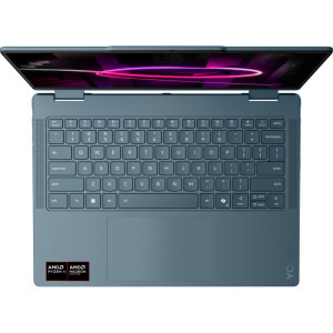 Lenovo 14'' Yoga 7 2-in-1 14AGP11, WUXGA OLED Touch, Procesor AMD Ryzen™ AI 7 445 (8M Cache, up to 4.6 GHz), 32GB LPDDR5X, 1TB SSD, AMD Radeon 840M, No OS, Tidal Teal, 3Yr Onsite Premium Care