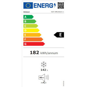 Heinner HCF-HM145CE++, 142 L, Clasa E, Sistem convertibil racire / congelare, Control electronic, Alb