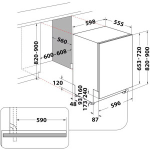 Whirlpool W2I HD526 A, 14 seturi, 9 programe, Clasa E, 6th Sense, FlexiSpace, AquaStop, 60 cm