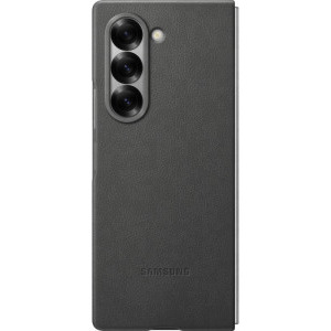 Samsung Capac protectie spate Kindsuit Leather Gray pentru Galaxy Z Fold 6