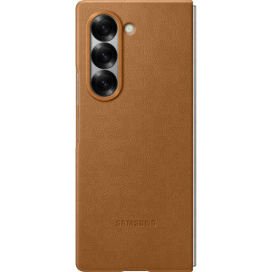Samsung Capac protectie spate Kindsuit Leather Brown pentru Galaxy Z Fold 6