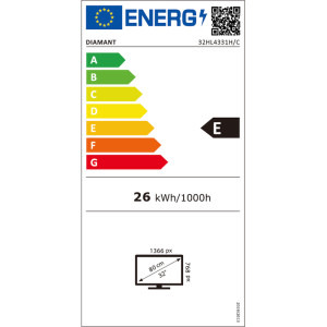 Horizon Diamant Smart TV 32HL4331H/C Seria HL4331H/C 80cm alb HD Ready