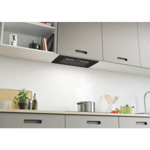 Candy integrata CPY5MBG, Putere de absorbtie 298 m3/h, 3 trepte de viteza, Iluminare LED, Clasa C, 52 cm, Negru