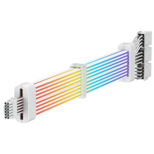 Gamemax Cablu adaptor 3x 8 pini PCI-e - 12VHPWR ARGB White