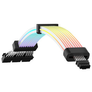 Gamemax Cablu adaptor 3x 8 pini PCI-e la 12VHPWR ARGB Black