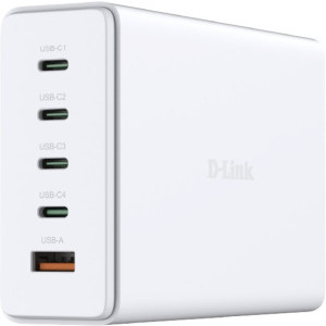 Incarcator retea D-Link DCF-241, 4x USB-C, 1x USB, Quick Charge 240 W, GaN, White
