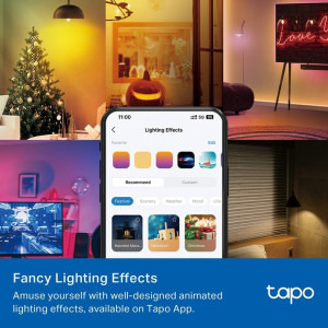 TP-LINK Bec inteligent LED Smart Wi-Fi Tapo L430C, E14, 4.8W, 470 lm, RGBW