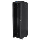 Lanberg FF01-6842-12BL 42U, Stand alone, 600 x 800, Glass door, Negru