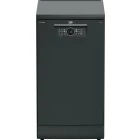 Masina de spalat vase Beko BDFS26123AQ, Slim, 11 seturi, 6 programe, Clasa E, ProSmart Inverter, AquaIntense, 45 cm, Antracit
