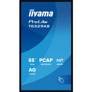 IIyama Smart ProLite T6529AS-B1AG Touchscreen 64.5 inch UHD VA 6.5 ms 60 Hz USB-C