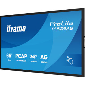 IIyama Smart ProLite T6529AS-B1AG Touchscreen 64.5 inch UHD VA 6.5 ms 60 Hz USB-C