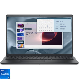 Laptop DELL 15.6 Pro 15 Essential PV15250, FHD 120Hz, Procesor Intel® Core™ i7-1355U (12M Cache, up to 5.00 GHz), 16GB DDR5, 1TB SSD, Intel Integrated Graphics, Linux, Carbon Black, 3Yr ProSupport