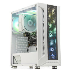 Gaming ZMEU Max Alb Advanced Edition, AMD Ryzen 5 PRO 8600G, 32GB DDR5, 1TB SSD, Radeon 760M with Ryzen AI, Iluminare RGB