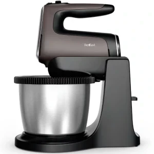 Tefal Mixer cu bol PowerMix Silence HT664EE0, 850W, 2.5L, Gri/Negru