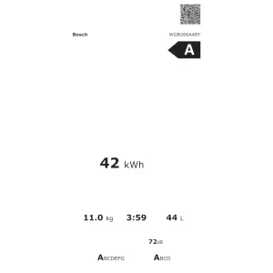 Bosch WGB266A4BY, 11 kg, 1600 RPM, Clasa A, EcoSilence Drive, i-DOS, Iron Assist, AquaStop, Home Connect, Iluminare interioara, Alb