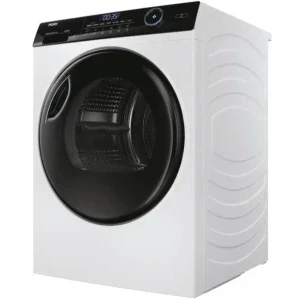 Haier HD90-A3959-S, Pompa de caldura, 9 kg, Clasa C, Inverter, I-Refresh, hOn, Alb