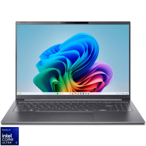 Acer 16'' Aspire 16 AI A16-I71M, WUXGA IPS 120Hz, Procesor Intel® Core™ Ultra 5 325 (12M Cache, up to 4.50 GHz), 16GB LPDDR5X, 512GB SSD, Intel Graphics, Win 11 Home, Steel Gray