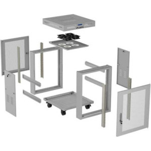 Lanberg FF01-6815-23SL 15U, Stand alone, 600 x 800, Mesh door, Gri
