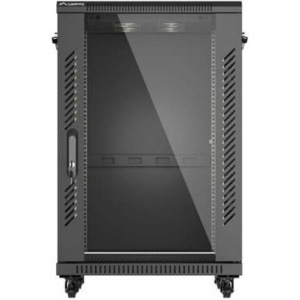 Lanberg FF01-6618-12B 18U, Stand alone, 600 x 600, Glass door, Panouri laterale detasabile, Negru