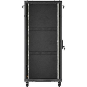 Lanberg FF01-6027-12B 27U, Stand alone, 600 x 1000, Glass door, Panouri laterale detasabile, Negru