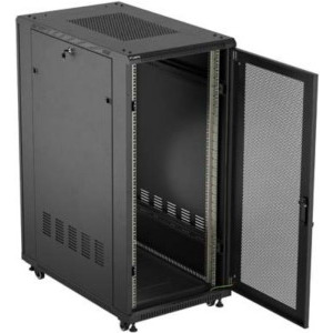 Lanberg FF01-6027-23B 27U, Stand alone, 600 x 1000, Mesh door, Negru