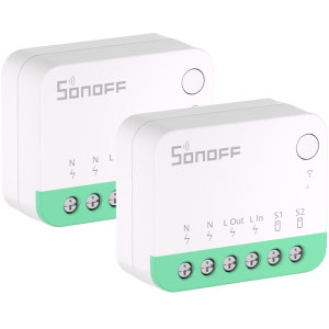Sonoff Comutator Smart MINIR4M, Wi-Fi, Control vocal, Matter, 2 buc