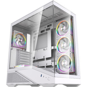 Gaming BALAUR Alb Powered by GIGABYTE, AMD Ryzen 5 9600X 3.9GHz, 32GB DDR5, 1TB SSD, RX 9060 XT 16GB GDDR6, Iluminare RGB