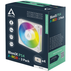ARCTIC AC BioniX P14 A-RGB 140mm White Three Fan Pack