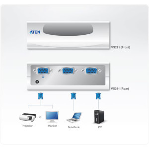 ATEN 2x VGA Silver