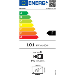 Philips Smart TV The One 65PQS9011/12 Seria PQS9011/12 164cm 4K UHD HDR Ambilight pe 3 laturi