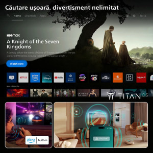 Philips Smart TV The One 65PQS9011/12 Seria PQS9011/12 164cm 4K UHD HDR Ambilight pe 3 laturi
