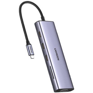 Ugreen 10-in-1 USB-C la 4K HDMI, VGA, Grey