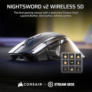 Corsair Nightsword v2 Wireless SD Stream Deck Black