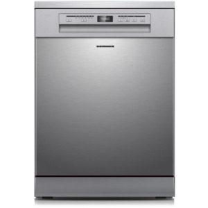 Heinner HDW-FSM60614DXE++, 14 seturi, 6 programe, Clasa E, AquaStop, 60 cm, Inox