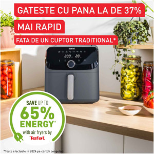 Tefal Friteuza cu aer cald Easy Fry Mega EY855BE0, 2000W, 7.5L, Gri