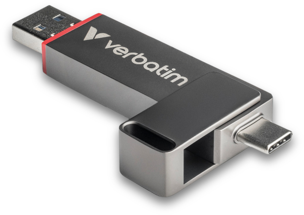Memorie externa Verbatim Dual QuickStick 512GB USB-C 3.2 Gen 1 Grey