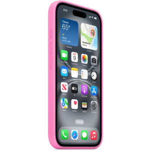 Apple Protectie pentru spate, material silicon pentru iPhone 16 Plus - Peony (SEASONAL)