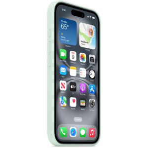 Apple Protectie pentru spate, material silicon pentru iPhone 16 Plus - Aquamarine (SEASONAL)