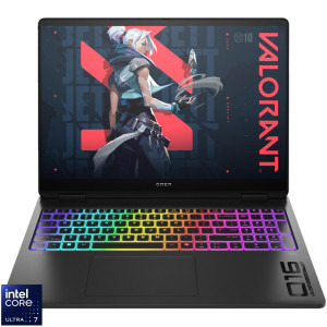 Laptop HP Gaming 16 OMEN MAX 16-ah0009nn, WQXGA OLED 48-240Hz, Procesor Intel® Core™ Ultra 7 255HX (30M Cache, up to 5.20 GHz), 64GB DDR5, 1TB SSD, GeForce RTX 5070 Ti 12GB, Free DOS, Shadow Black