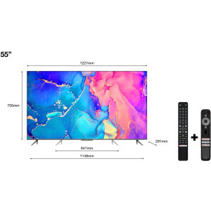 TCL Smart TV QLED 55C635 Seria C63 139cm 4K UHD HDR