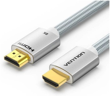 Cablu video Vention ALCIH HDMI Male - HDMI Male, v2.1, 2 m, Argintiu