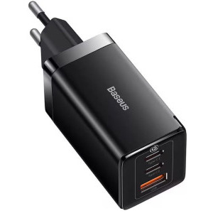 Baseus GaN5 Pro, 2x USB-C, 1x USB, Quick Charge 65W, Black