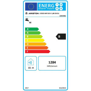 Ariston electric Lydos Wi-Fi 50L, 1800 W, conectivitate internet, rezervor emailat cu Titan