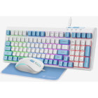 Kit Gaming Havit KB897CM White/Blue