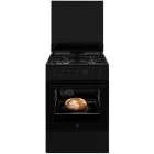 Aragaz Electrolux LKK664222K, Mixt, 4 arzatoare, Sistem de siguranta, Aprindere integrata, Autocuratare catalitica, Timer, Grill, Clasa A, 60 cm, Negru
